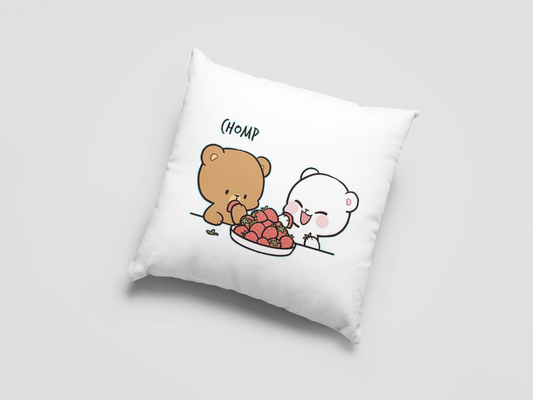 Mocha Bear  Printed Cushion