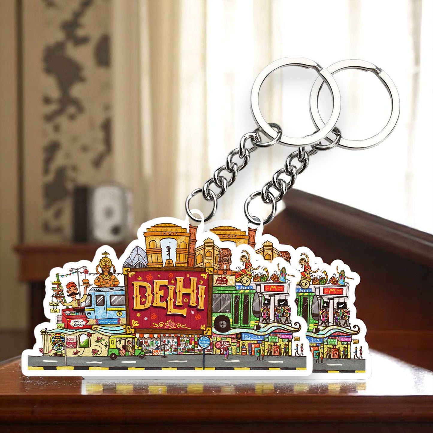 Delhi Key chain ( Set of 2 )