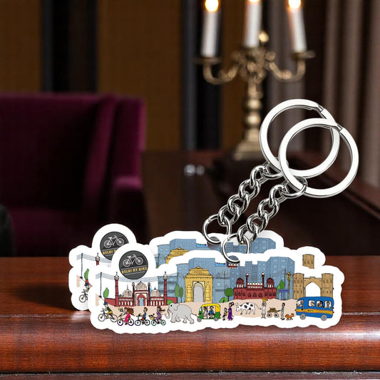 Delhi best city Key chain ( Set of 2 )