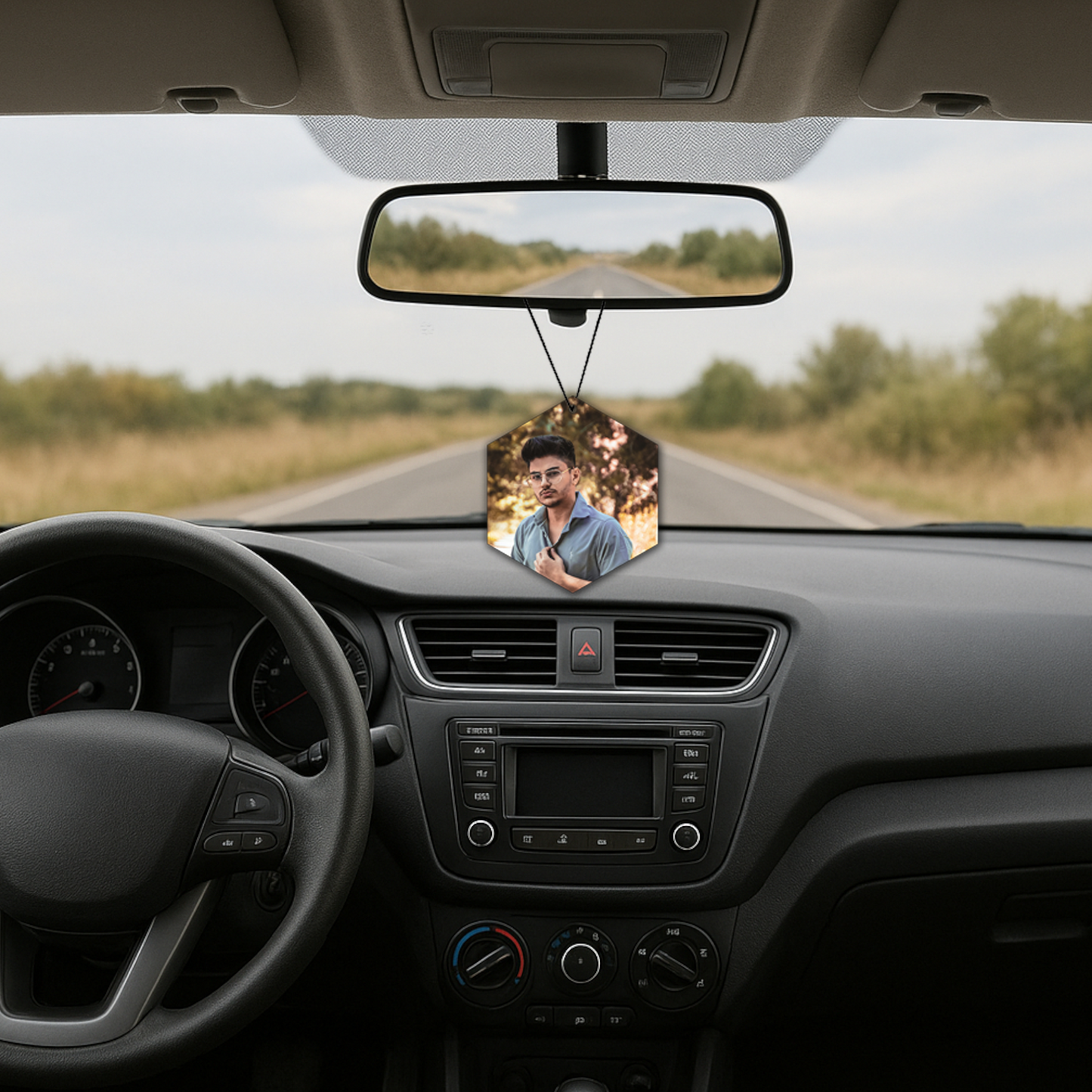 ShopTwiz Balanced Hexagon Energy Car Hanging Decorative