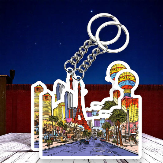 las vegan Key chain ( Set of 2 )