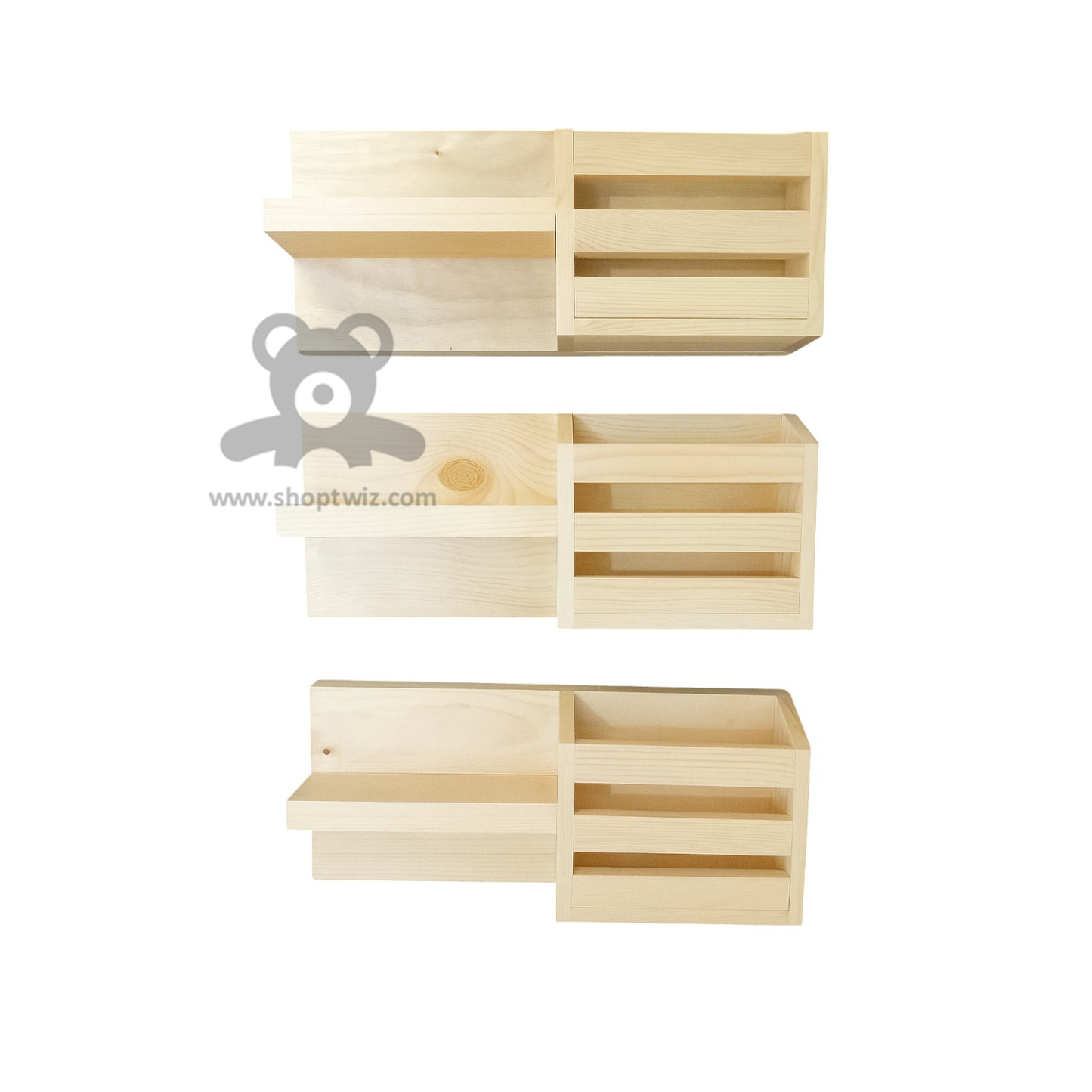ShopTwiz Wooden 3-Set Wall Stand for Kitchen