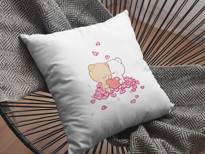 Mocha Bear Printed Cushion