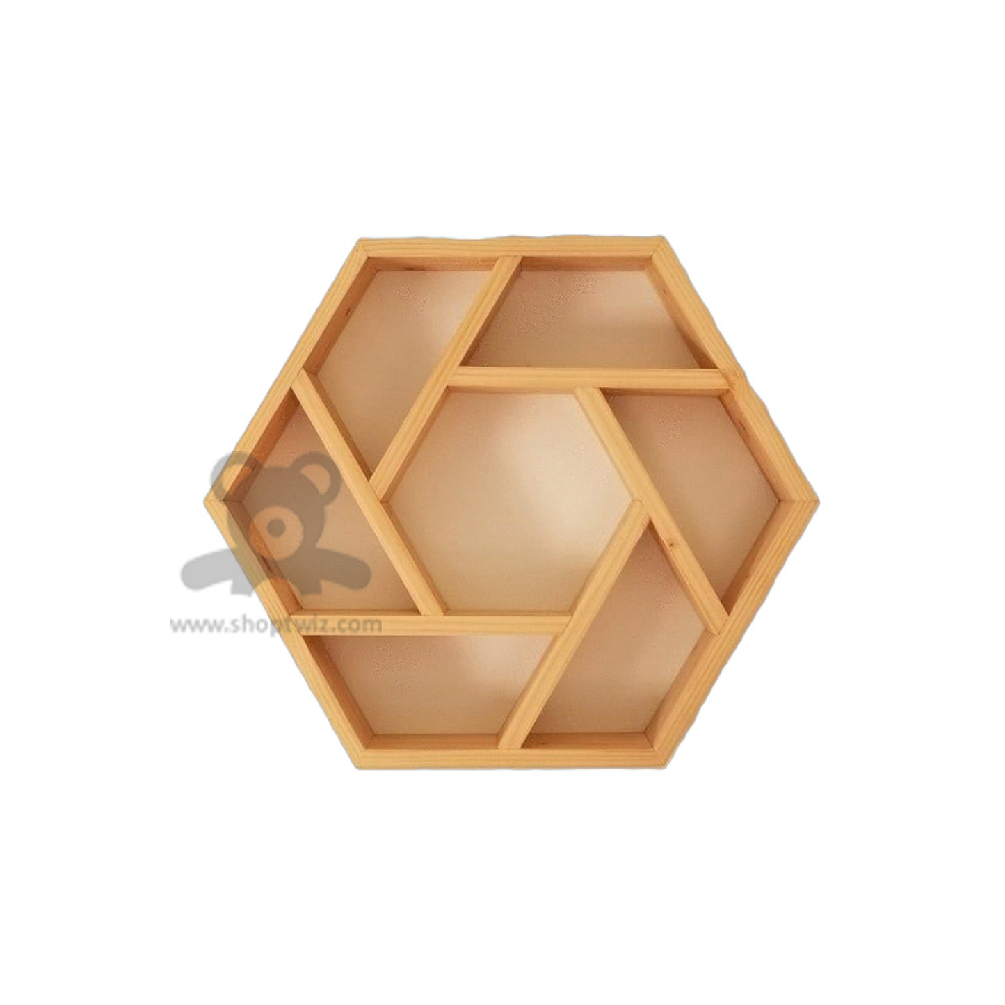 ShopTwiz Wooden Hexagon Style Stand