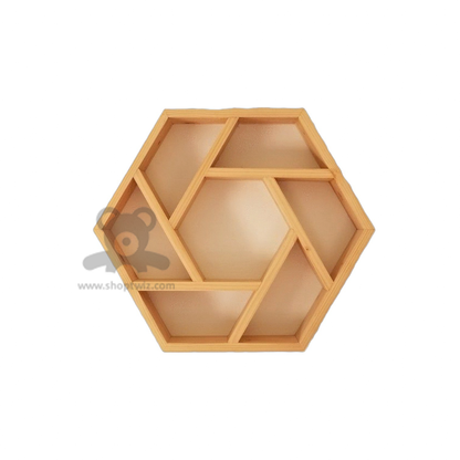 ShopTwiz Wooden Hexagon Style Stand