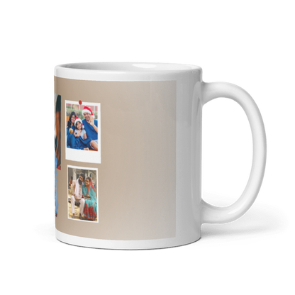 Customized Coffee Mug - Add Your Own Photo -4 Photo Frame Pattern