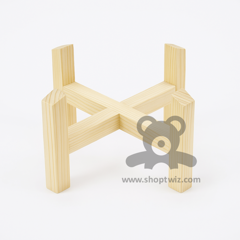 ShopTwiz Wooden Plant Stand Flower Pot Holder