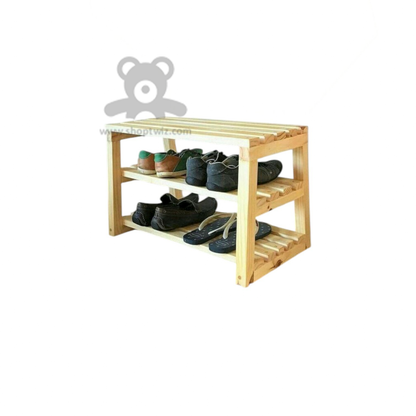 ShopTwiz Wooden Shoe and Slipper Stand