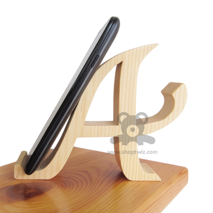ShopTwiz Wooden Mobile Stand with Letter Design