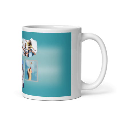 Customized Coffee Mug - Add Your Own Photo -5 Photo Frame Pattern