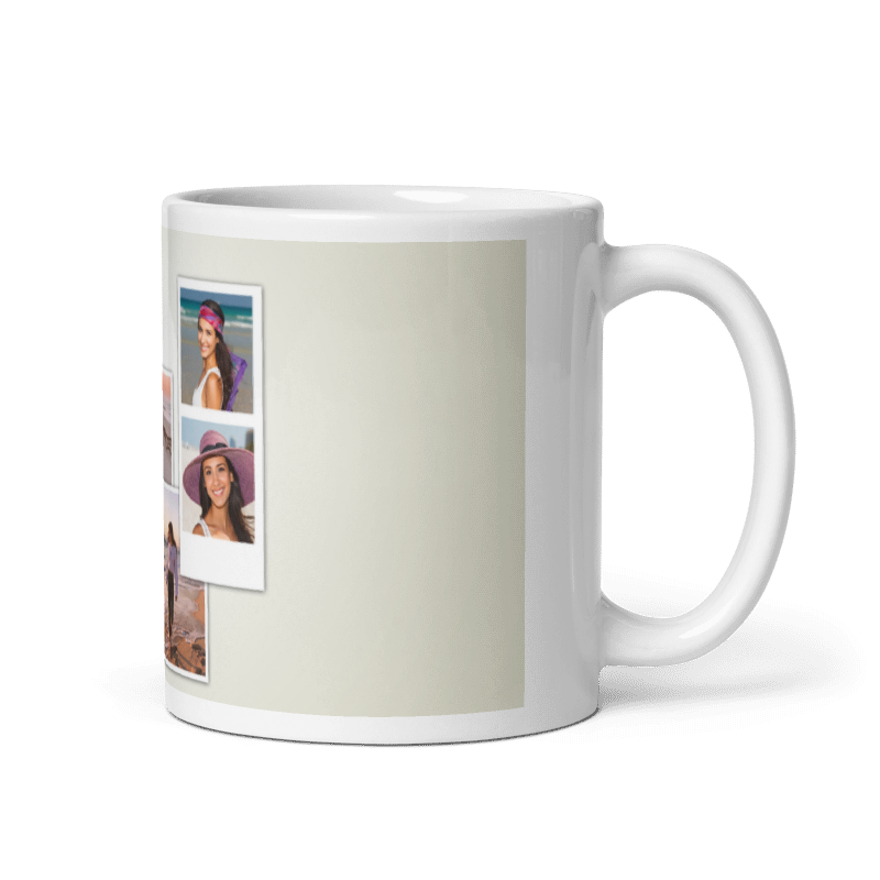 Customized Coffee Mug - Add Your Own Photo -5 Photo Frame Pattern