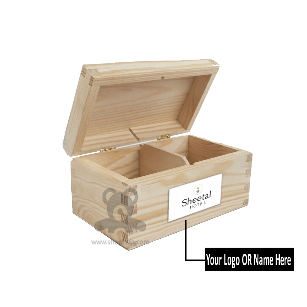 ShopTwiz Customized Wooden Kitchen Box – Personalize with Logo or Name | Elegant Corporate Gift
