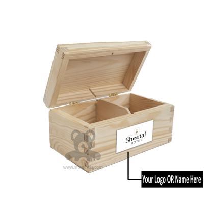 ShopTwiz Customized Wooden Kitchen Box – Personalize with Logo or Name | Elegant Corporate Gift