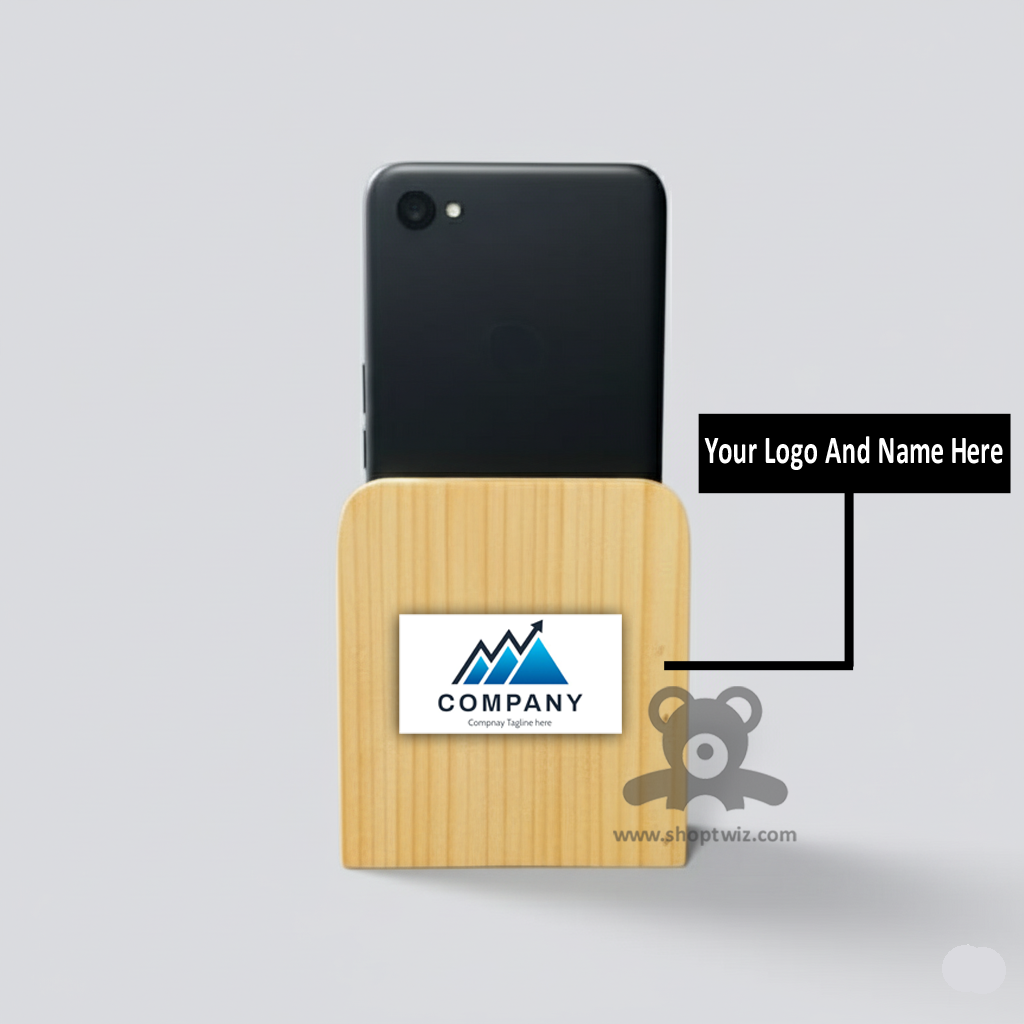 ShopTwiz Wooden Mobile Stand – Stylish Corporate Gift & Desk Organizer