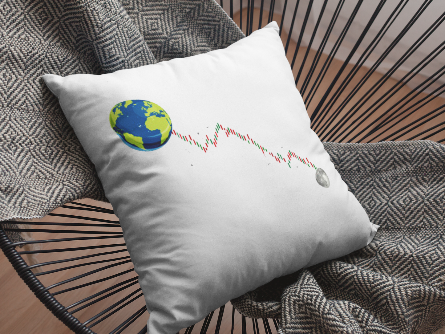 Stock Market Printed Cushion