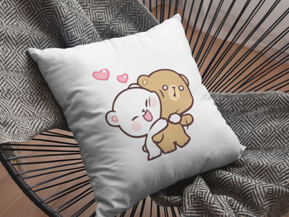 Mocha Bear Printed Cushion