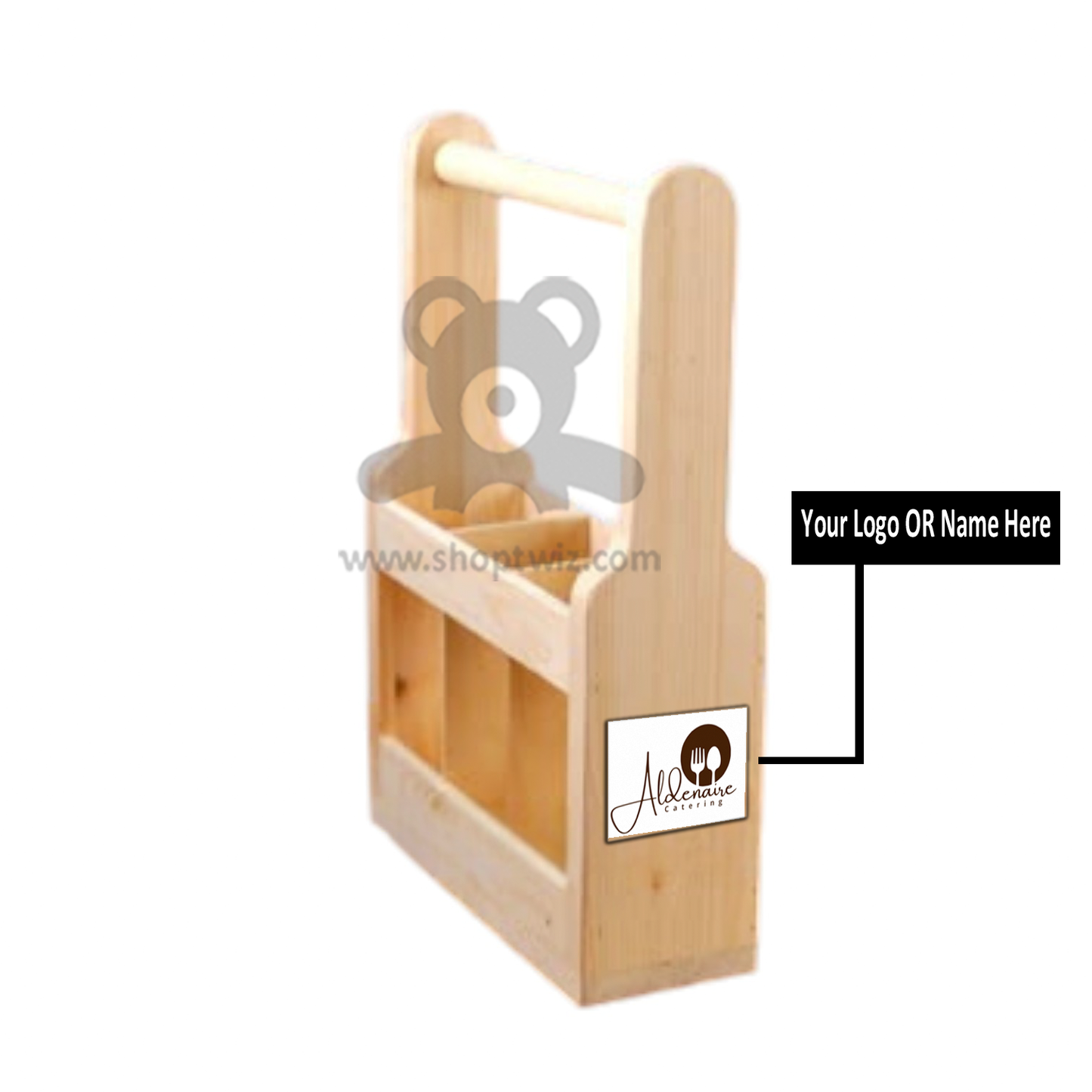 ShopTwiz Customized Wooden Bucket – Personalize with Logo or Name | Elegant Corporate Gift