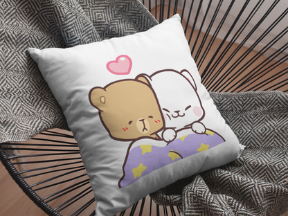 Mocha Bear Printed Cushion