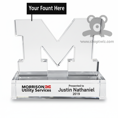 ShopTwiz Customized Crystal Letter – Personalized Logo & Name Corporate Gift