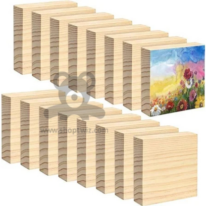 ShopTwiz Wooden Wood Blocks for Crafts, Pine Wood Board
