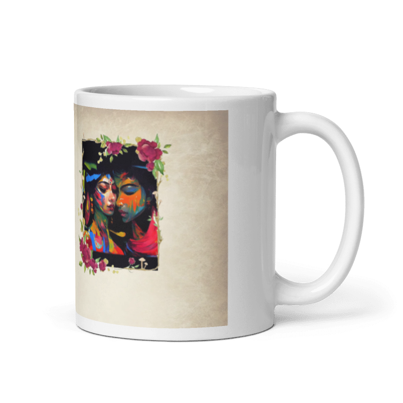 Customized Coffee Mug - Add Your Own Photo -Art Background
