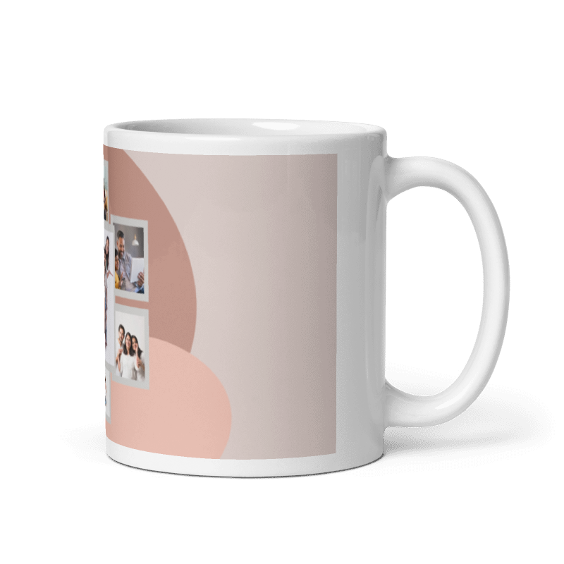 Customized Coffee Mug - Add Your Own Photo -7 Photo Frame Pattern