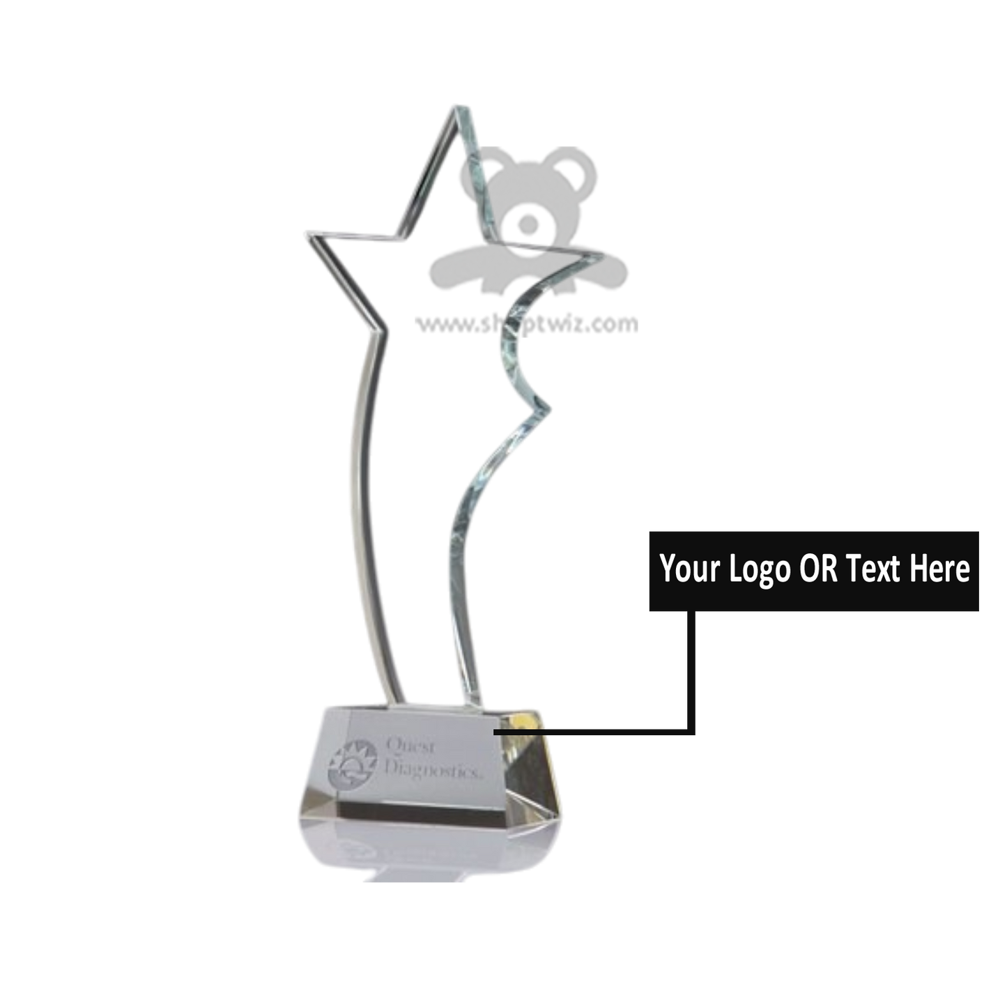 ShopTwiz Customized Star Trophy – Personalized Logo & Name Corporate Gift
