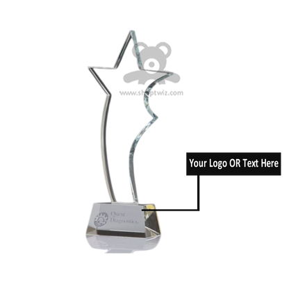 ShopTwiz Customized Star Trophy – Personalized Logo & Name Corporate Gift
