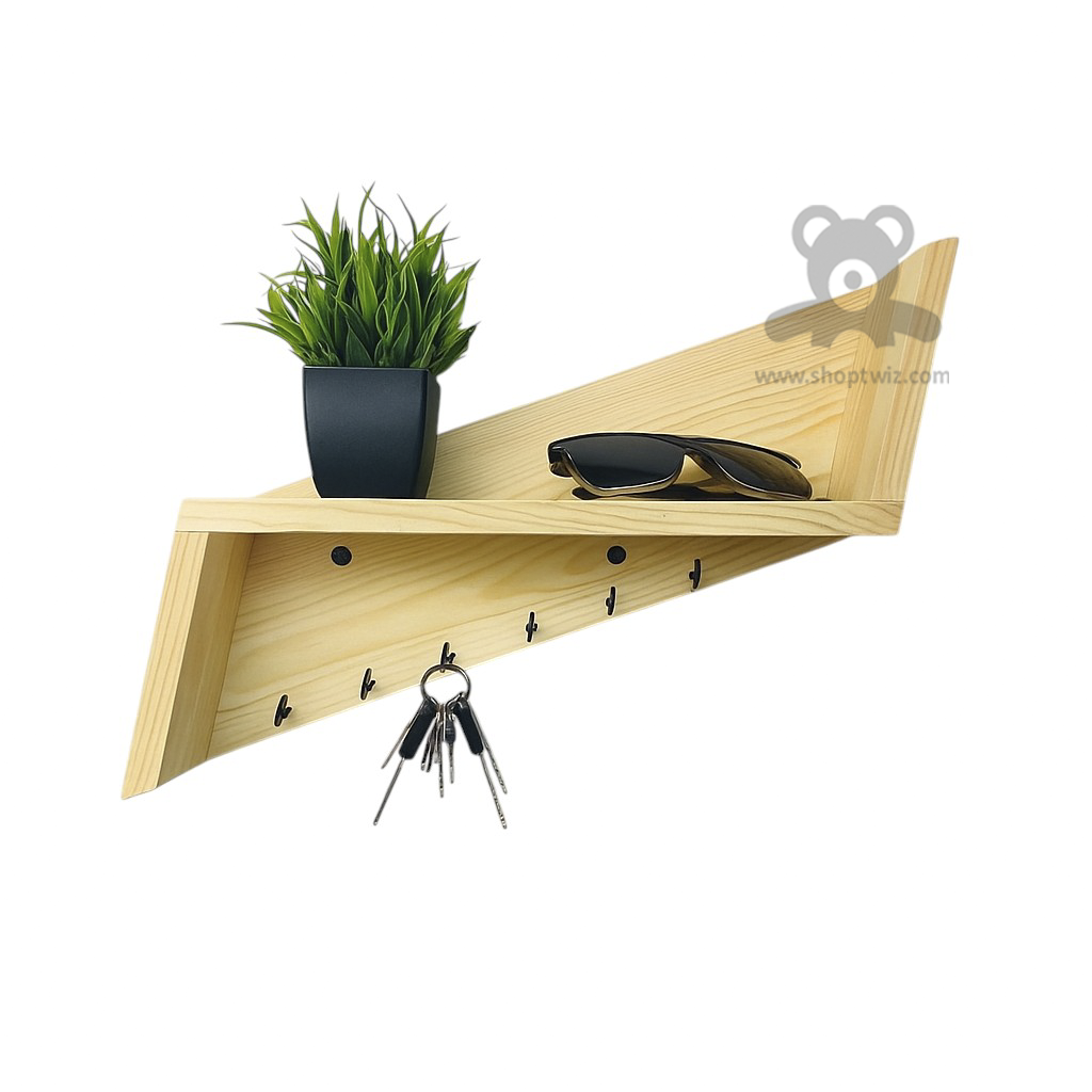 ShopTwiz Wooden Wall Hanger and Pot Stand