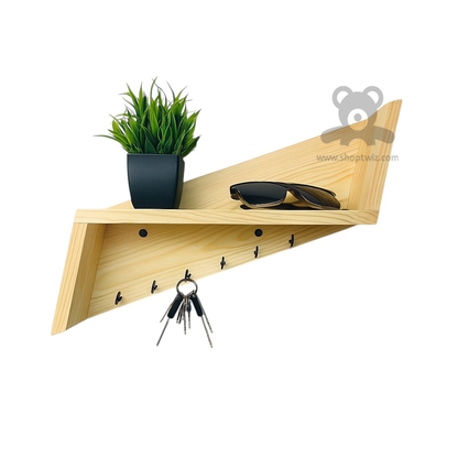 ShopTwiz Wooden Wall Hanger and Pot Stand