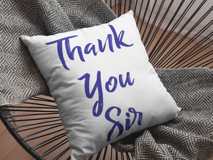 Thank You Sir  Printed Cushion