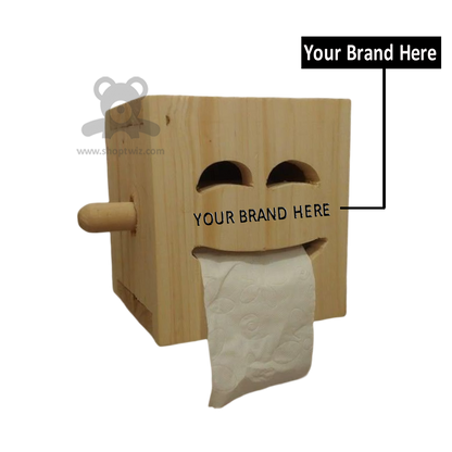 ShopTwiz Customized Wooden Tissue Paper Holder – Personalize with Logo or Name | Elegant Corporate Gift