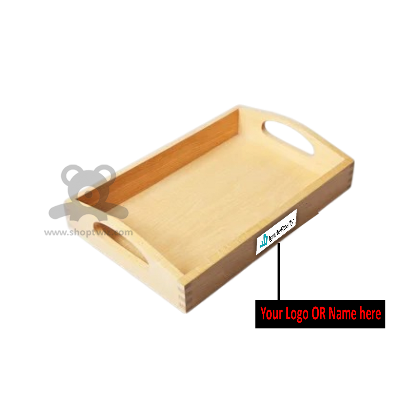 ShopTwiz Wooden Serving Tray – Elegant Corporate Gift & Multipurpose Organizer