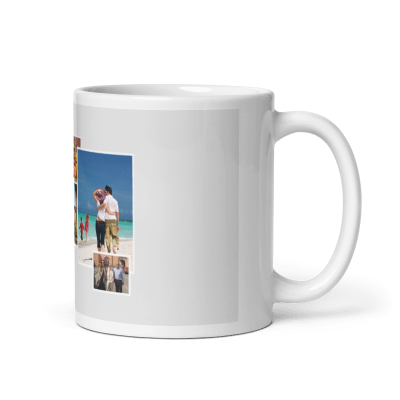 Customized Coffee Mug - Add Your Own Photo -7 Photo Frame Pattern