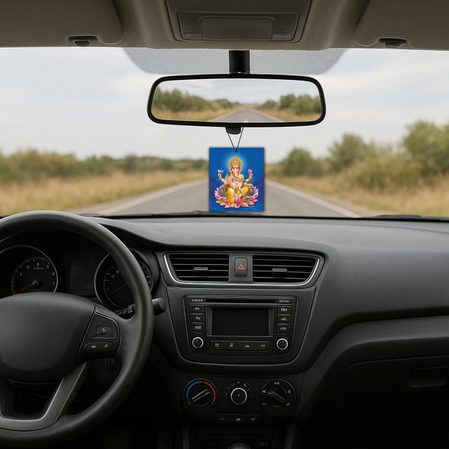 ShopTwiz Lord Ganesh Spiritual Charm Car Hanging Decorative