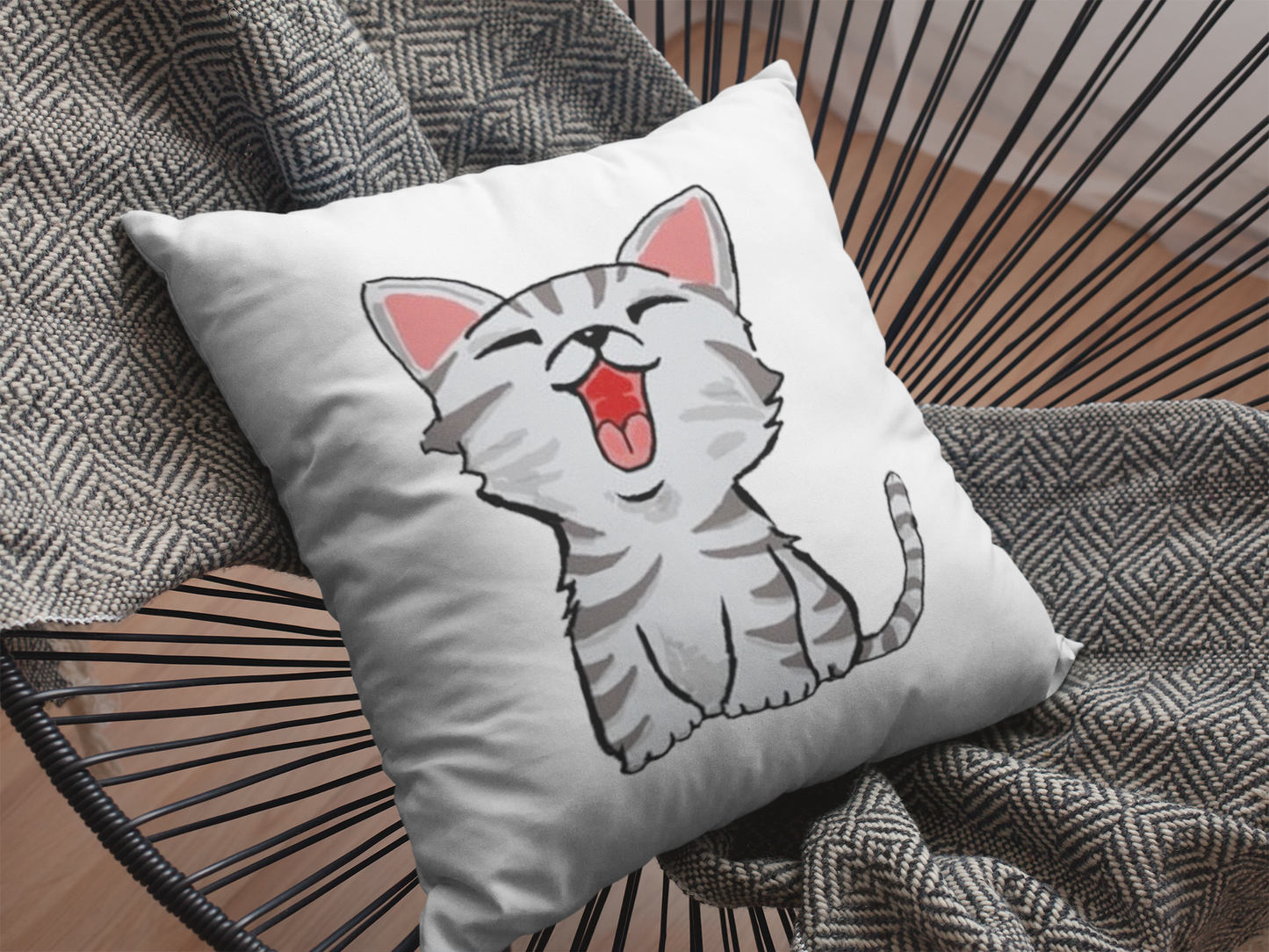Cat Printed Cushion