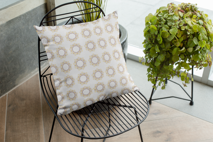 Printed Ethnic Cushion Cover with Filler Included ( 12 inch x 12 inch )