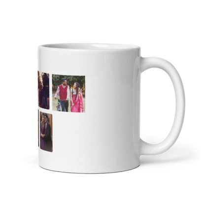 Customized Coffee Mug - Add Your Own Photo -5 Photo Frame Pattern