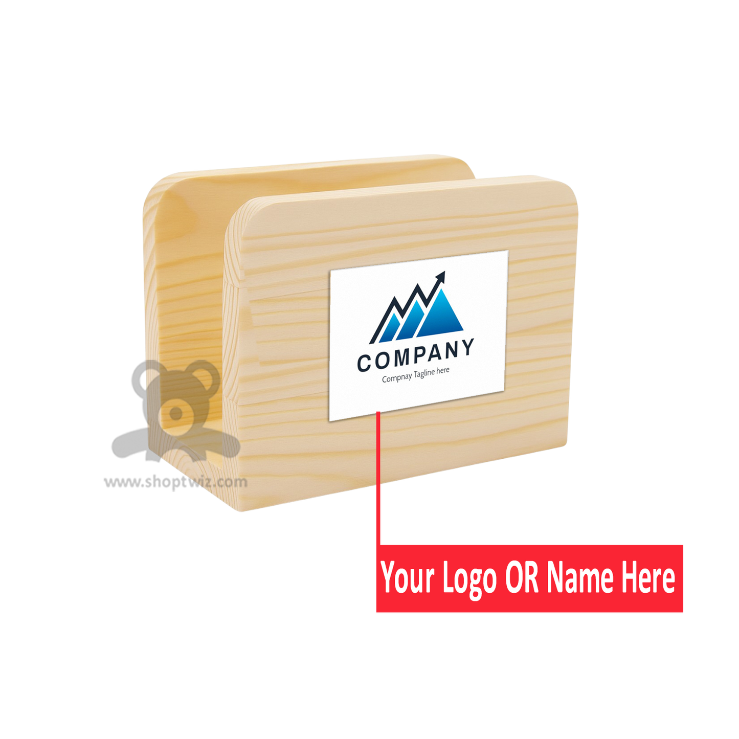ShopTwiz Customized Wooden Stand – Personalize with Logo or Name | Elegant Corporate Gift