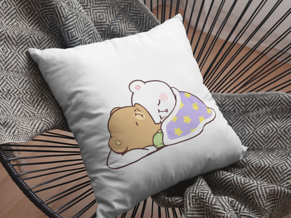 Mocha Bear Printed Cushion