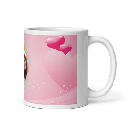 Customized Coffee Mug - Add Your Own Photo - Beautiful Pink Background