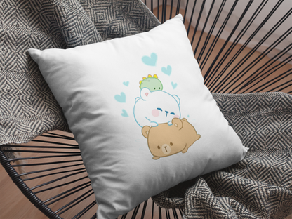 Mocha Bear Printed Cushion