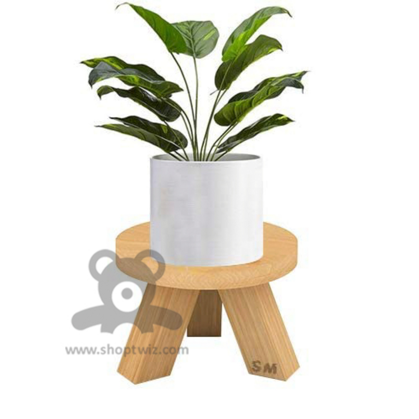 ShopTwiz Wooden Pot and Other Stand