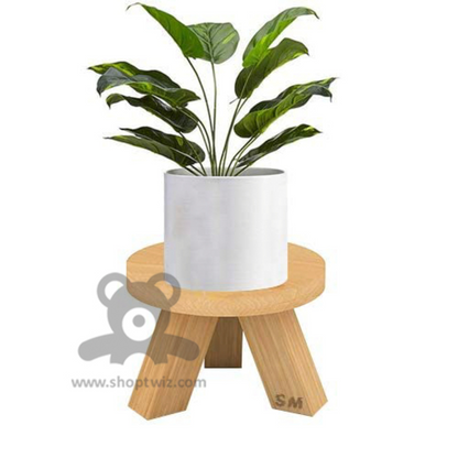 ShopTwiz Wooden Pot and Other Stand