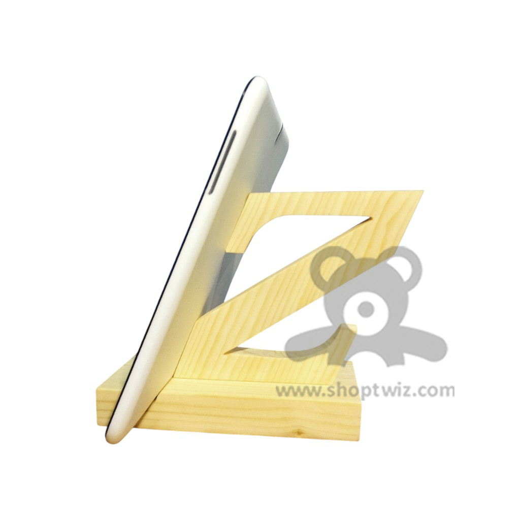 ShopTwiz Wooden Mobile Stand Z-Letter Design