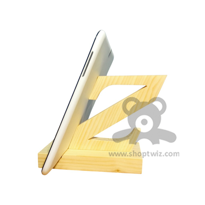 ShopTwiz Wooden Mobile Stand Z-Letter Design