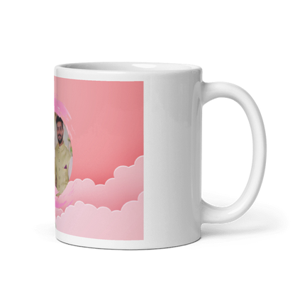 Customized Coffee Mug - Add Your Own Photo - Pink Background Design