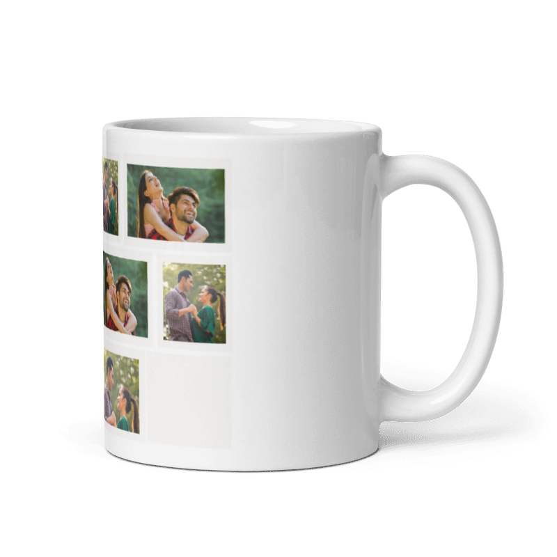 Customized Coffee Mug - Add Your Own Photo -10 Photo Frame Pattern