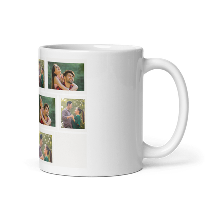 Customized Coffee Mug - Add Your Own Photo -10 Photo Frame Pattern