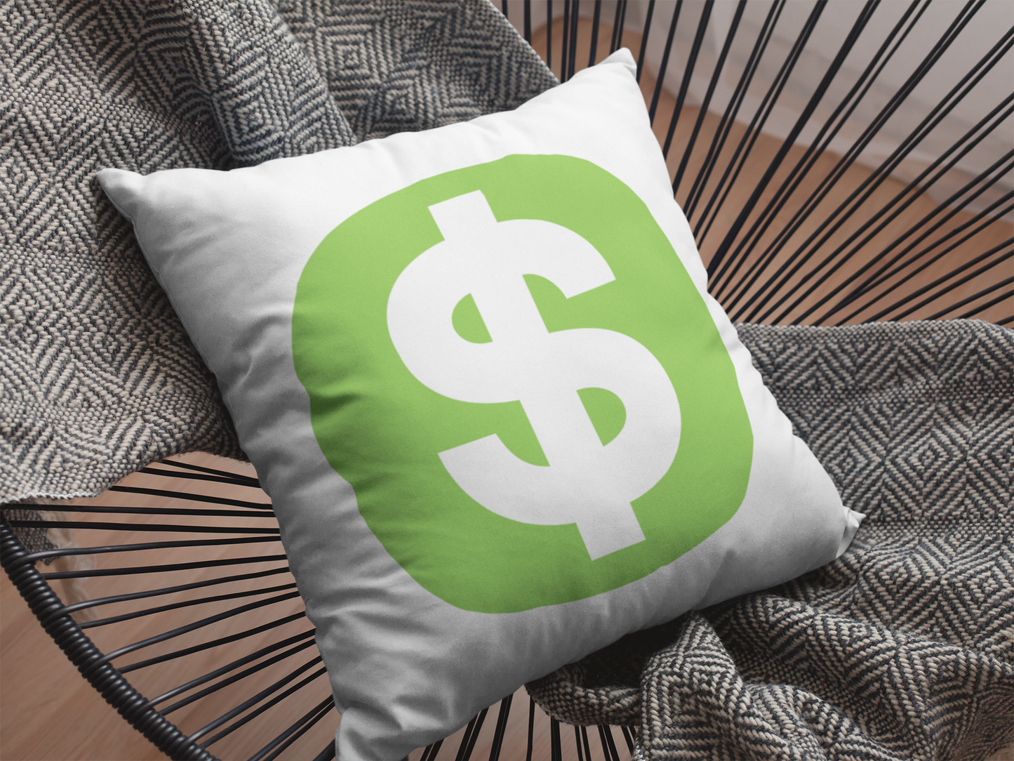 Dollar Printed Cushion